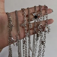 Hip Hop Rivet Necklace For Man Woman Titanium Steel Cone Pendant Sweater Chain Choker Jewelry Punk Male Cool Accessories
