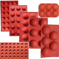 1Piece Semi Sphere Silicone Chocolate Mold Half Ball Cheesecake Tray Silicon Cake Dome Baking Mould Pudding Candy Jelly DIY Tool