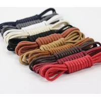 Waxed Cotton Round Shoe laces Leather Shoe laces Waterproof ShoeLaces Men Boots Shoelace 1Pair shoe accessories