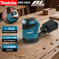 Makita 18V Brushless Cordless Rechargeable Disc Random Orbital Sander Woodworking Sanding Putty Polishing Bare Tool