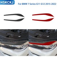 For BMW 7 Series G11 G12 2015-2022 Car Accessories Real Soft Carbon Fiber Exterior Front Tail Light Eyebrow Cover Trim Sticker