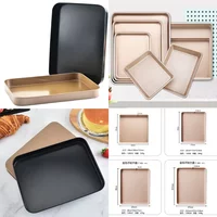 Hot saleNon-Stick Large Carbon Steel Baking Tray Cake Pan Square Cake Mold Baking Tray