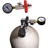 6000Psi Air Tank Testing Pressure Gauge Valve High Pressure Filling Station with G5/8-14 Thread for Scuba Tank Regulating Valve