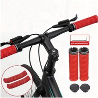 AliExpress MOTSUV Bicycle Grips MTB Bike Handbar Grip Rubber Non-slip Aluminum alloy Lockring Corrugation Shockproof Cycling Accessories