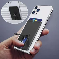 Fashion Mini Silicone Phone Card Holder Ultra Thin Back Paste Sticker for Phone Samsung Ideal for Bus Cards, IDs and Bank Cards
