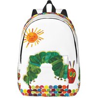 The Very Hungry Caterpillars Sun Fashion Backpack Outdoor Student Work Cartoon Book Daypack for Men Women College Shoulder Bag