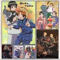 Cartoon Hetalia Axis Powers Art Promotion Poster Art Poster Movie Mural Family Childrens Room Wall Decoration Print Gift