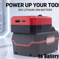 Power Bank for Parkside X20V/for DeWalt/ Milwaukee Lithium Battery w/W/USB TYPE-C Mobile Tablet Emergency Charging(NO Battery )