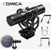 Comica VM10 PRO On-Camera Cardioid Shotgun Microphone with Shock Mount for Android iPhone DSLR Camera Gopro DJI Action 3