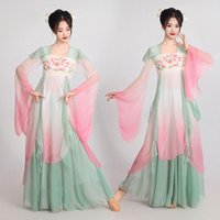 Women Elegant Classic Dance Costume Body Charm Gradual Change Chiffon Gauze Dress Chinese Dance Clothes Practice Clothes