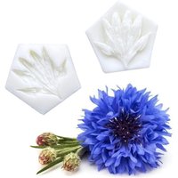 2pcs/set Mini Cornflower Petal Veiner Silicone Mold Sugarcraft Chocolate Cupcake Baking Mold Fondant Cake Decorating Tools