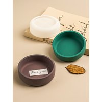 Nordic Round Storage Bowl Cement Silicone Mold Terrazzo Candle Tray Concrete Molds DIY Candle Cup Vessel Flowerpot Clay Mould