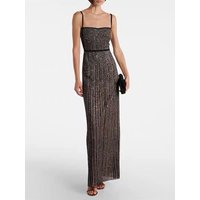 High-End Version Bright Thread Beach Style Long Dress Fashionable Strapless Sleeveless Backless Dress Elegant Holiday Wear