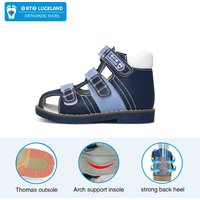 Summer Boys Children Orthopedic Shoes For Kids Closed Toe Girls Leather Sandals Flat Feet With Ankle Support 2-6 Year
