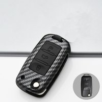 Carbon Fiber ABS Car Key Cover Case For Volkswagen VW POLO Tiguan Passat B5 B6B7 Golf EOS Scirocco Jetta MK6 Octavia Accessories