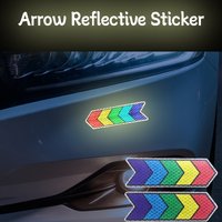 Reflective Arrow Sign Tape Warning Safety Sticker for Car Bumper Trunk Reflector Hazard Tape Motorcycle Accessories