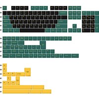 KBDiy 174 Keys/Set PBT GMK Marrs Green Keycap Custom Double Shot Cherry Profile Keycap for Mechanical Keyboard ISO DIY MX Switch