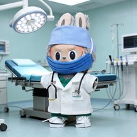 Doctor Nurse Uniform Clothing For Labubu Doll 17cm Pendant Mask White Coat Blue Surgical Suit Doll Accessories Cute Gifts 5 Pcs