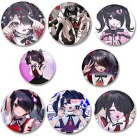 Cute Game Anime Badge Needy Streamer Overload Ame-chan Pins Round Cartoon Brooches for Backpack Accessories Collection Gifts