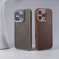 Luxury Spiricle Camera Magsafe Case for iPhone 16 15 Pro Max 14 13 12 11 Pro Max Matte Magnetic PC Shockproof Cover for iPhone16