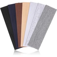 7Pcs/Lot Summer Sports Yoga Headbands for Women Simple Adjustable Men Running Absorb Sweat Elastic Hair Bands Solid Headband
