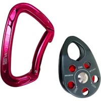 22KN Kletterrolle aus Aluminiumlegierung Side Swing Pulley Professioneller Kletterkarabiner Survival Klettern Survival Gear