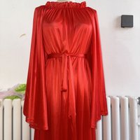 Ice Silk Stretchy Silky Fan-shaped Loose Nightdress for Men