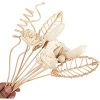 12PCS Lotus Flower Rattan Sticks Fireless Fragrances Reed Diffuser Stick Reed Diffuser Replacement DIY Handmade Home Decor
