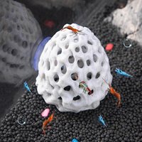 Small Aquarium shrimp house Cave Mini Porous Betta House Fish Hiding Spots Shrimp Shelter Shrimp breeding nest for Aquatic Decor