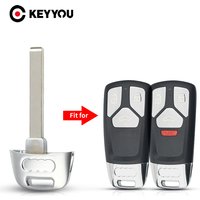 KEYYOU 1PCS NEW Emergency Car Key Insert Blade Blank for Audi A4 A5 Q7 SQ7 2017 2018/ TT 2016-2018 Smart Insert Small Key