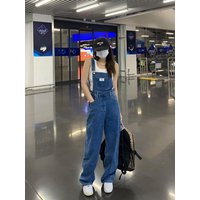 plus Size Women's High Waist Overalls Denim Utili Pants Straight Leg Spring Autumn New Sle Loose Slimming Versatile Onesie