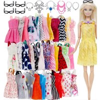 66Pcs=10*Doll Clothes+56*Doll Accessories 30cm 11.8inch Doll Multi Piece Clothing Accessory Combination,Festival Gifts Girl Toys