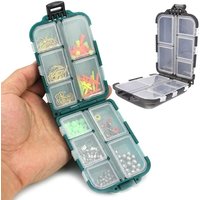 10 Grid Fishing Accessories Storage Box Luya Fishing Gear Divided Grid Bait Box Double-sided Fishing Group Accessories Box