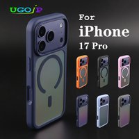 UGOjP Case For iPhone 17 Pro Case Transparent Magnetic MagSafe For Wireless Charging Phone Case Shockproof Clear PC Back Cover