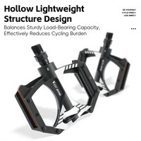 WEST BIKING Lightweight Nylon Bicycle Pedals Dual DU Bearing Anti-Slip MTB Road Bike Pedals 9/16" with Reflective Safety Design