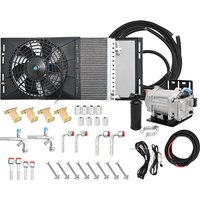 CFY 12V/24V Automotive Air Conditioning System Kit Universal Electric Air Conditioning Compressor Condenser Unit