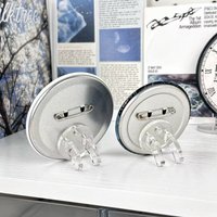 6Pcs/Set Clear Badge Display Stand Acrylic Invisible Magnetic Pin Holder Desktop Anime Accessories Organizer Tool
