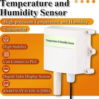 RS485 Analog 0-5V 0-10V 4-20mA Waterproof Temperature Sensors Digital Display Transmitter with Temperature Humidity Sensor Probe