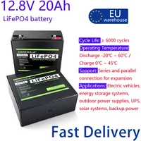 Akumulator litowo-żelazowo-fosforanowy LiFePo4 12V 20Ah, akumulator wielokrotnego ładowania 12V LiFePo4, odpowiedni do hulajnóg dziecięcych, silników łodzi, kamperów, motocykli elektrycznych,