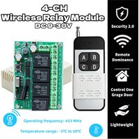433Mhz RF Remote Control Circuit Universal Wireless Switch DC 6V 12V 24V 4CH RF Relay Receiver and Keyfob Transmitter