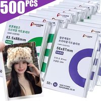 50-500Pcs Kpop Card Sleeves HD Transparent Kpop Idol Card Protective Sleeve Photcards Protector Case Box For Popcorn Card Holder