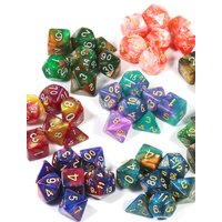 New Dual Color Multi Faced Dragon And Dungeon Game Dice Board Game Color (7 Pieces Per Set)