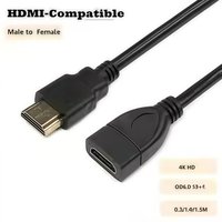 HDMI 2.0 Extension Cable(Male to Female)4K 60Hz HDR -High-Speed HDMI Extension Cord for PS5,Xbox Series X/S,PC,Monitor, HDTV
