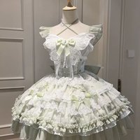Sweet Japanese Lolita Strap Dress Lace Bow Kawaii Cosplay Party Daily Elegant Soft Chiffon Afternoon Tea Jsk Outfits 2026 Summer