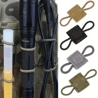 10Pcs MOLLE Elastic Nylon Webbing Ribbon Buckle Outdoor Hiking Hunting Backpack Vest PTT Antenna Stick Pipe Binding Retainer