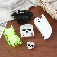 1PC Halloween claw clip pumpkin ghost bat hairpin little ghost skull head personalized back head updo hair accessory