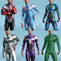 Men's Cool Cyber mechanical Bodysuit Role Play Tights Steampunk Costume Party Performance Cyberpunk 3d Tights Cycling Suit
