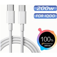 For VIVO 200W MAX SUPERDART Fast Charger Cable USB Type C TO C 10A For vivo iQOO 10 11 Pro