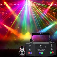 HCWE 9 Eyes Moving Head Disco DJ Stage Light 10W DMX512 Sound Activated Remote Control Laser Lights for Parties Karaoke Bars KTV