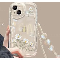 Pearl Lanyard Phone Case For Samsung Galaxy S24 S23 Ultra S20 FE S21 Plus A54 A34 A52 A53 A14 A23 A24 A32 A31 A03 A05 A05S Cover
